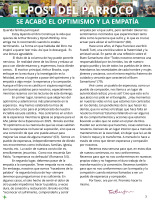 1 de septiembre de 2024 - Se Acabó El Optimismo y La Empatía